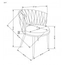 Стул HALMAR K517 темно-зеленый/золотой
